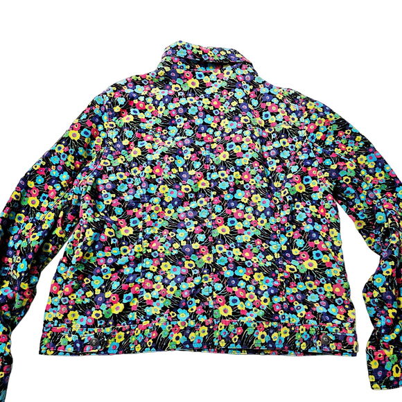 Liz Claiborne Womens Jacket Multi-Color Size XL 100% Cotton Button Close Pockets - Picture 2 of 14